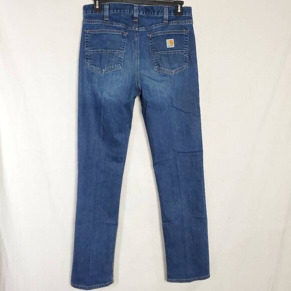 Carhartt Rugged Flex Relaxed Fit Jeans Men’s 34x36 Blue 5-Pocket Workwear Denim - Picture 5 of 9